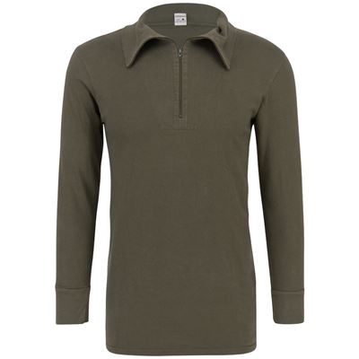 Maglietta BW con collo alto e zip VERDE usata Bundeswehr 611233 3