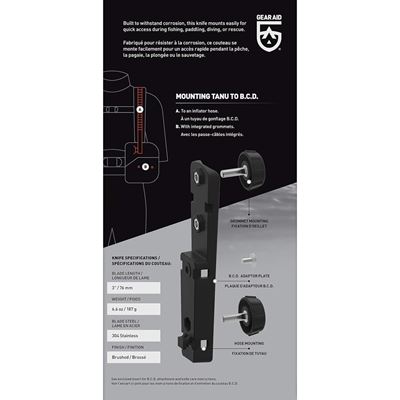 Coltello TANU™ con adattatore B.C.D. VERDE GEAR AID® 62075 7