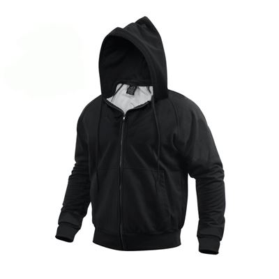 Felpa con cappuccio THERMAL con zip NERA