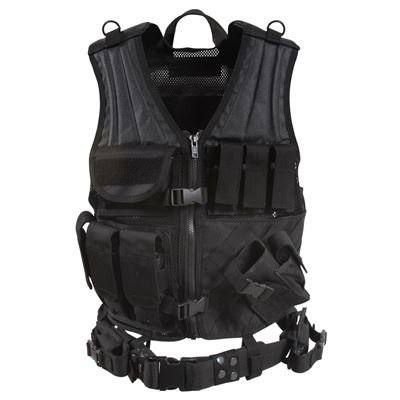 Gilet tattico CROSS DRAW MOLLE NERO