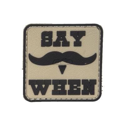 Toppa SAY WHEN in plastica con velcro