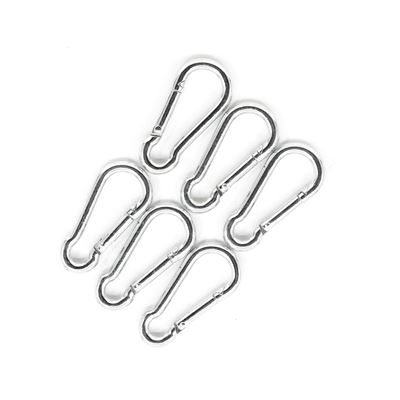 Moschettone in acciaio 40 mm, set da 6 pezzi