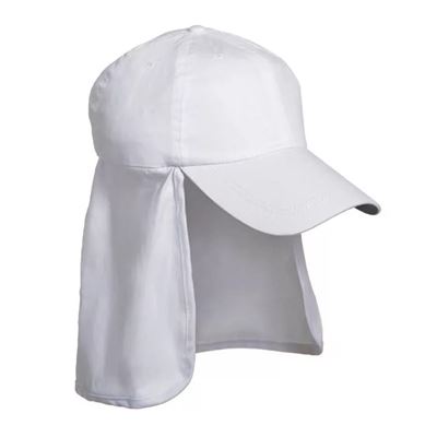 Cappellino stile baseball LEGION con protezione per il collo BIANCO