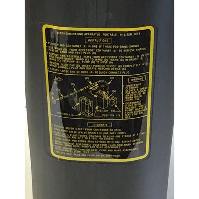 Tanica di decontaminazione US M13 14 litri Esercito americano 70CA298BK 2