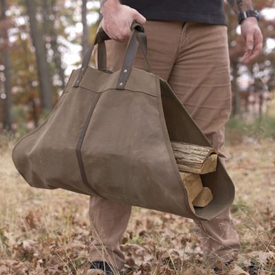 Borsa BACKWOODS per legna in tela EARTH BROWN ROTHCO 71082 4