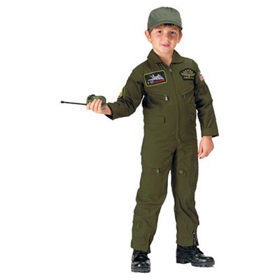 Tuta da bambino US TOP GUN FLIGHT VERDE