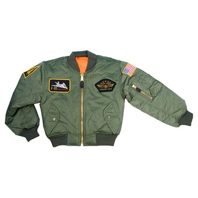 Giacca da bambino TOP GUN MA1 FLIGHT VERDE