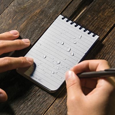 Blocco impermeabile TOP-SPIRAL 3x5" taccuino piccolo NERO RITE IN THE RAIN RR-735 3