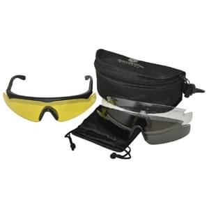 Occhiali tattici REVISION Sawfly Z87 con tre lenti montatura nera usati REVISION 4-0076-0234-G 2