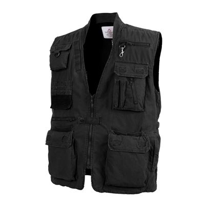 Gilet da pesca DELUXE SAFARI NERO