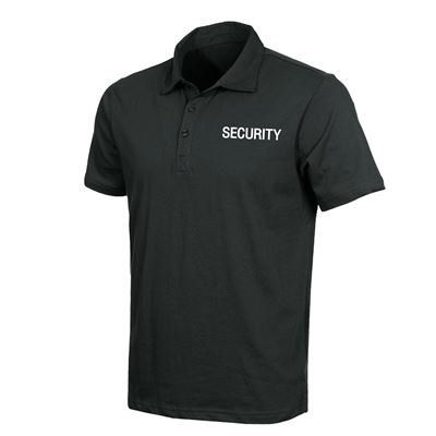 Polo con colletto in cotone SECURITY manica corta GOLF NERO