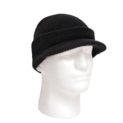 Cappellino GI con visiera US JEEP in lana NERO