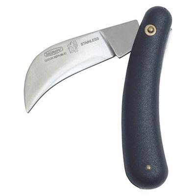 Coltello da giardinaggio pieghevole con impugnatura in plastica NERO