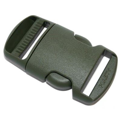 Fibbia/chiusura in plastica completa 30 mm VERDE