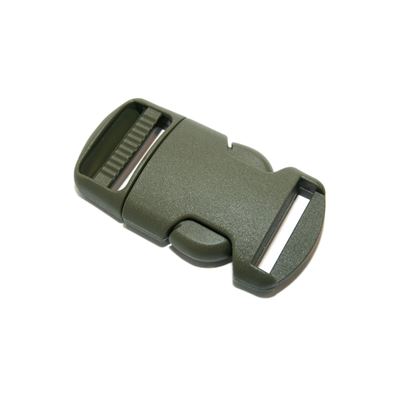 Fibbia/chiusura in plastica completa 20 mm VERDE