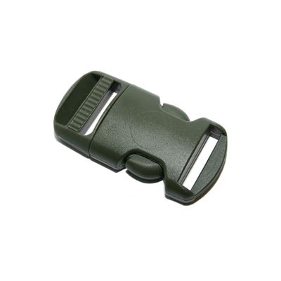 Fibbia/chiusura in plastica completa 16 mm VERDE