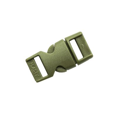 Fibbia/chiusura in plastica completa 10 mm VERDE