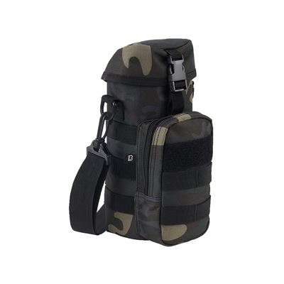 Custodia per bottiglia da 0,5-1 l con cinturino MOLLE DARK CAMO