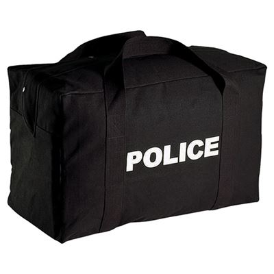 Borsa grande con la scritta POLICE NERA