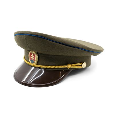 Cappellino SK distintivo dorato, visiera in plastica, linea blu VERDE