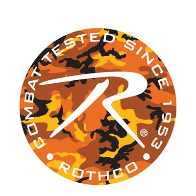 Adesivo rotondo ROTHCO ORANGE CAMO