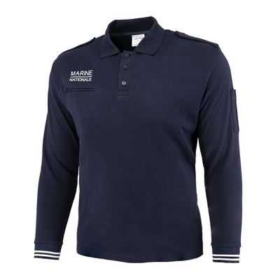 Polo a maniche lunghe MARINE NATIONALE BLU