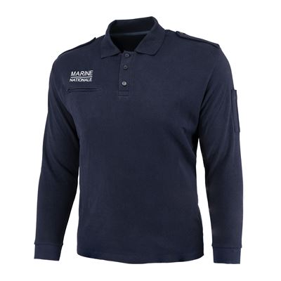 Polo a maniche lunghe MARINE NATIONALE con tasca BLU