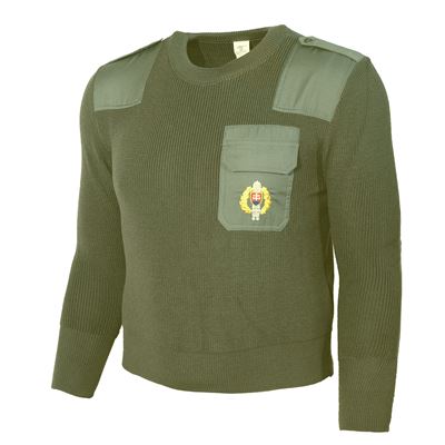 Maglione SK con tasca e spalline VERDE
