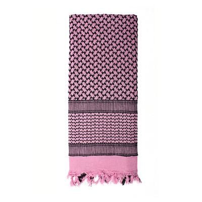 Sciarpa SHEMAGH 105 x 105 cm ROSA E NERO