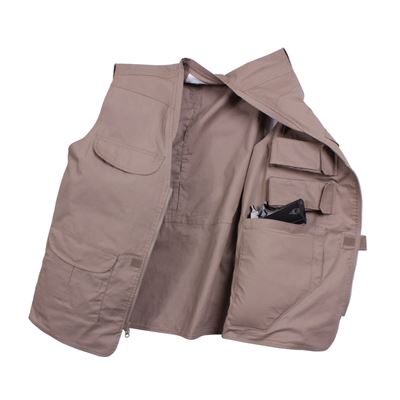 Gilet CONCEALED CARRY leggero KHAKI ROTHCO 86700 5