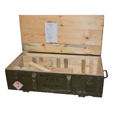 Cassa di legno da munizioni PG 7 usata Esercito ceco 87027129 2