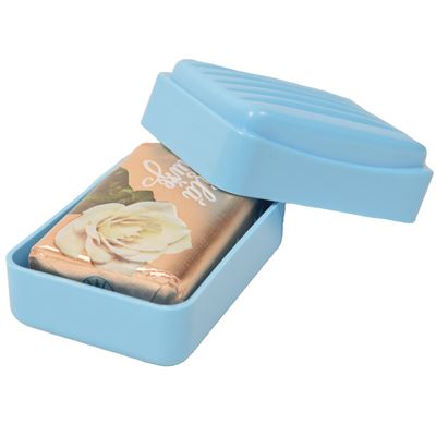 Krabička s mýdlem plastová "mýdlenka" RETRO MODRÁ  8708912M 2