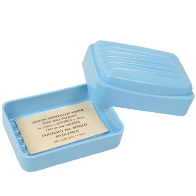 Krabička s mýdlem plastová "mýdlenka" RETRO MODRÁ  8708912M 3