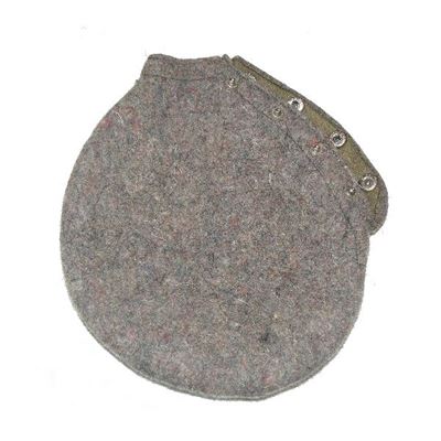 Confezione in feltro con bottoni automatici per bottiglia da campo in alluminio ČSLA