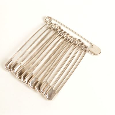 Spille da balia con chiusura a scatto 50 mm, set da 12 pezzi