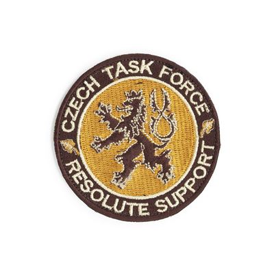 Toppa CZECH TASK FORCE - RESOLUTE SUPPORT velcro MARRONE