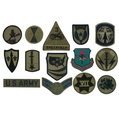 Toppa MILITARY vari tipi OLIV 50 pezzi nella confezione