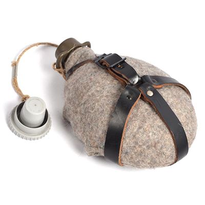 Bottiglia da campo AČR/ČSLA con rivestimento in feltro ALU tappo in plastica a pressione