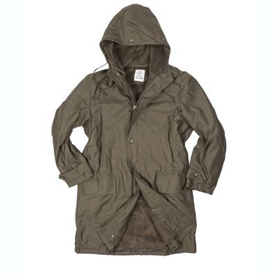 Giacca parka BW lunga con imbottitura VERDE