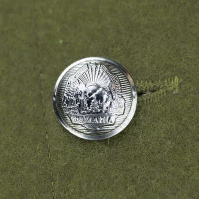 Cappotto di lana rumeno con chiusura a doppio petto usato Esercito rumeno 91016700 3