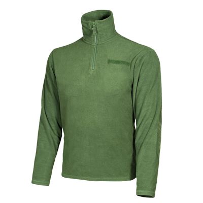 Felpa FLEECE greca con zip a 3/4 VERDE usata