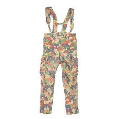 Pantaloni militari svizzeri con bretelle SCHWEIZ TARN usati