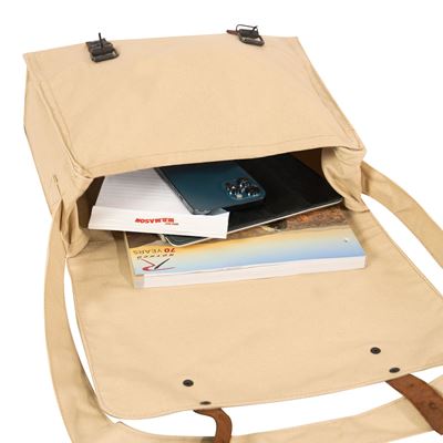 Borsa a tracolla in tela VINTAGE con cinturini in pelle KHAKI ROTHCO 9122 2