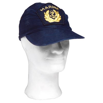 Cappellino BW MARINE con emblema giallo BLU