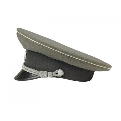 Cappellino da ufficiale NVA originale GRIGIO / bordo bianco Esercito NVA/DDR 91244266 2