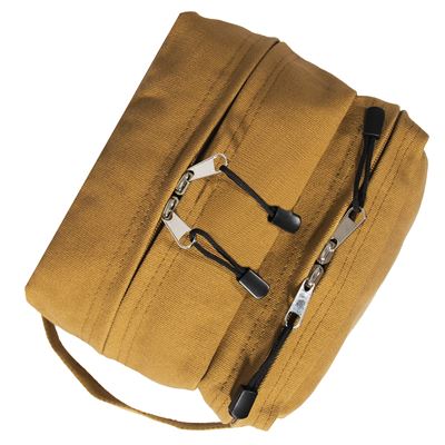 Borsa da viaggio con due tasche per articoli da toilette COYOTE BROWN