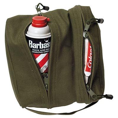 Borsa da viaggio con due tasche per articoli da toilette VERDE