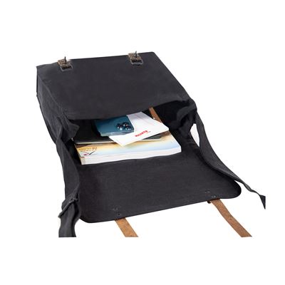 Borsa a tracolla in tela VINTAGE con cinturini in pelle NERO ROTHCO 9127 3