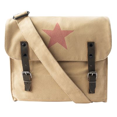 Borsa a tracolla con stella KHAKI STAR