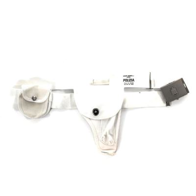 Cintura ITALIANA della polizia con fondine BIANCA